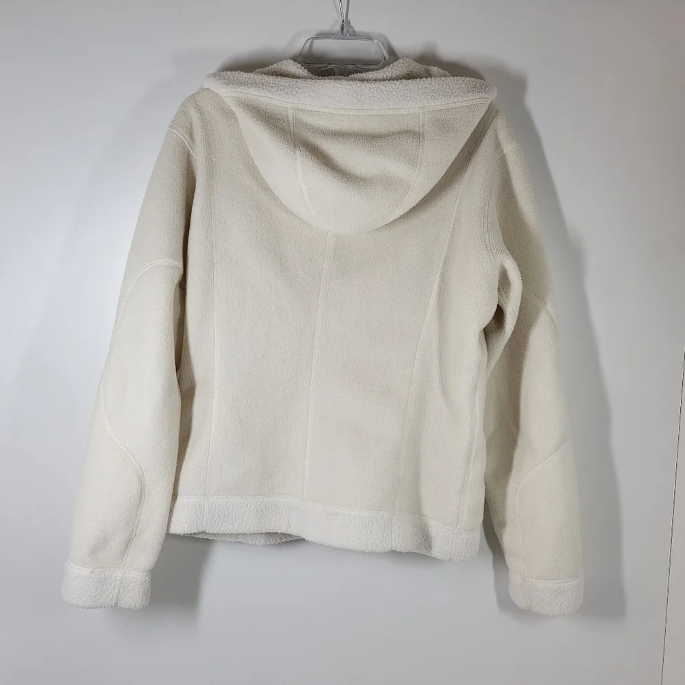 Patagonia Cropped Synchilla Cream Zip-Up Hooded Fleece - Picture 4 of 9